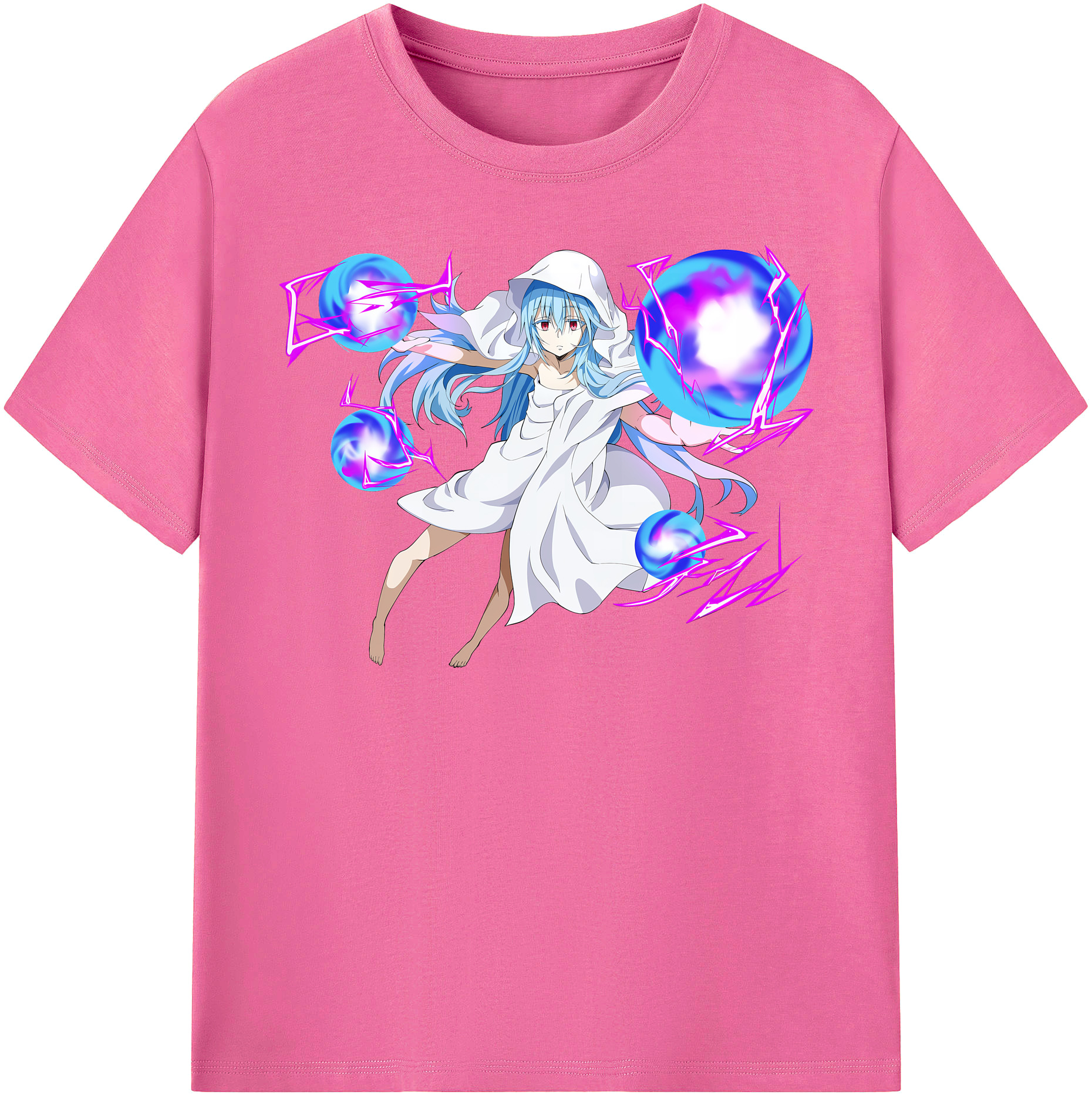 （画像用） 転スラ Regarding Reincarnated to Slime レディースカジュアルプリントTシャツ（綿100％）